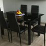 Glass dining table set with 6 chairs Free Delivery Image 2