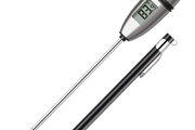 Digital Meat Thermometer, Instant Read Thermometer for Air Fryers Cooking, 13.5cm Temperature Probe with Tip Cover, Auto-Off and Non-Slip Ring, Ideal for Cooking BBQ Sugar Jam Kitchen (FREE POSTAGE)