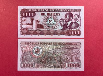 Mozambique  1,000 Meticais  1989    ( Uncirculated )