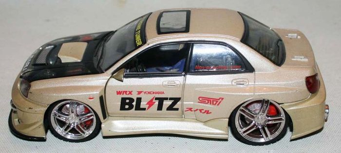 124 Scale Gold Subaru Impreza S202 Sti Wrx Widebody Modified Tuner ...