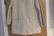 F&amp;F Ladies Shower Resistant Long  Jacket With Hood. . (Hidden Phone Pocket ). S.18.   B.N.W.T.