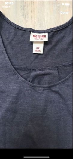 top Bnwt top size 10-12 denim shade with contrast lace/dipped hem