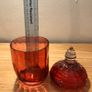 Antique Victorian Hand Blown Cranberry Glass Jar Image 3