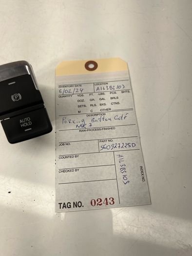 Vw Golf Mk7 2014 Handbrake Control Switch 560927225d A1l3b310s