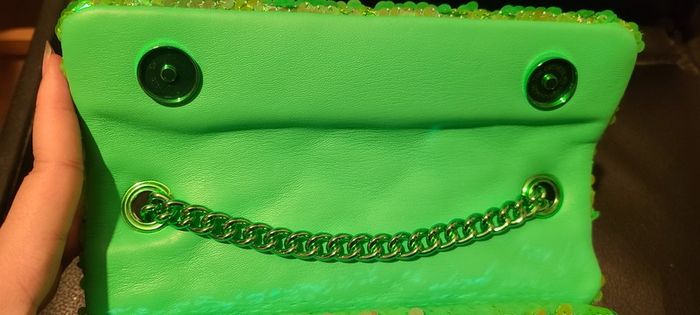 Kurt Geiger Sequin Kensington Medium Handbag in Green