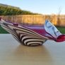 Murano Glass Red and Zebra Striped Conch Shell Bowl Image 6