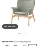 High-back armchair, Gunnared light green Image 5