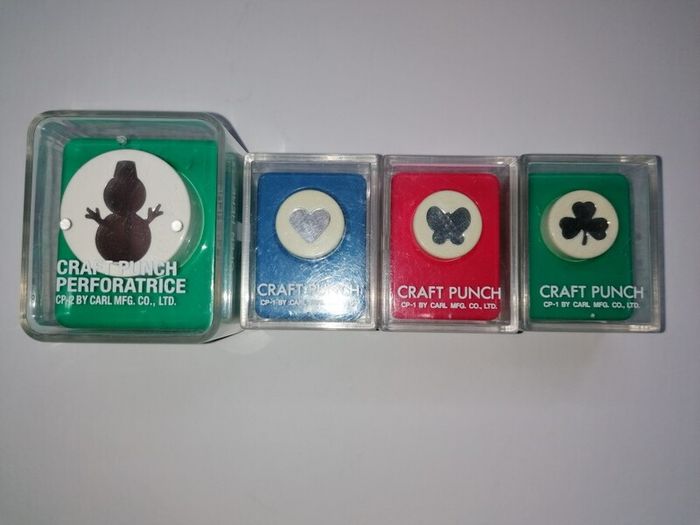 Metal, Paper Punches (Butterfly, Heart, Shamrock, Snowman)