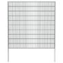 2D Gabion Fence Galvanised Steel 2.008x1.03 m 8 m (Total Length) Grey Image 2