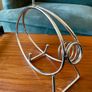 Vintage Repro Mid Century Chrome Bottle Holder with Wooden Handle from the 1980s Image 9