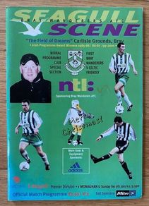 2001 Bray Wanderers v Monaghan United - League of Ireland Premier Division Programme