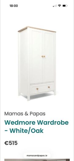 Mama and Papas Children's Panelled wardrobe
