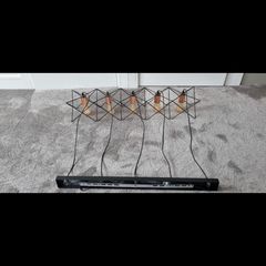 5-Light Pendant - Black Geometric / Industrial Style - Excellent Condition