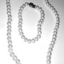 Pearl necklace with bracelet Image 2