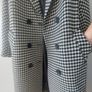 POCO black & white houndstooth belted wrap coat Image 5