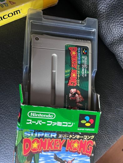 Nintendo Super Famicom Japanese SNES version with boxed Japanese Games Donkey Kong Mario World