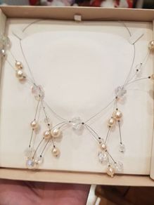 Crystal and Pearl Statement Necklace