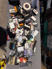 Vast quantity of cassette tapes