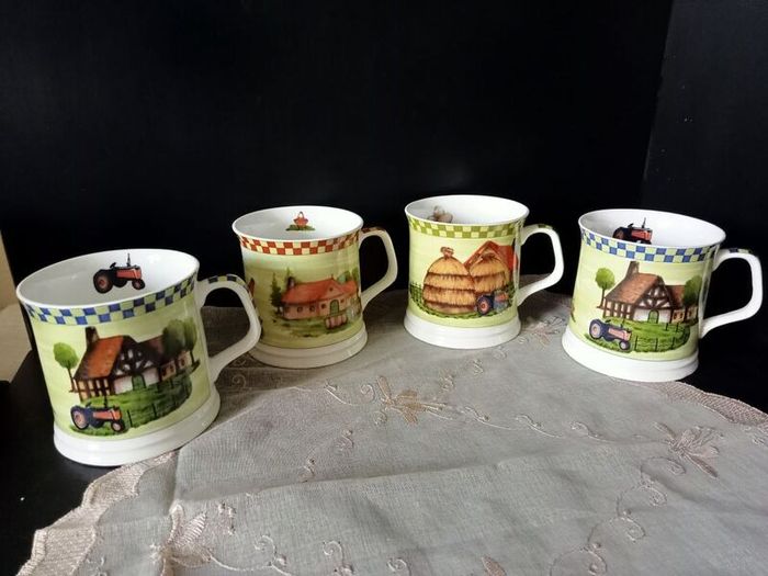 set of 4 Country Life mugs