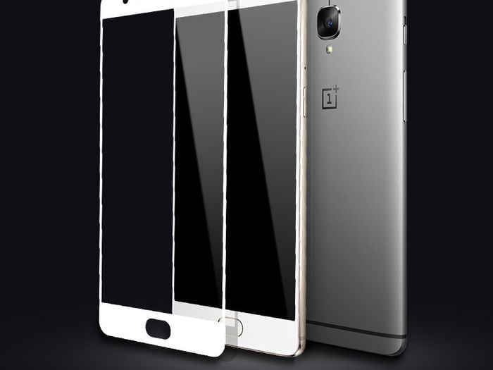 White Full Cover Genuine Tempered Glass 9H Screen Protector For OnePlus Three 3