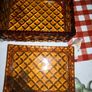 Vintage Bohemian amber glass box Image 2