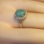 Sierra Nevada Oval Turquoise Halo Cluster Ring Bargain Price Image 3