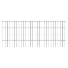 2D Garden Fence Panels 2.008x0.83 m 8 m (Total Length) Silver