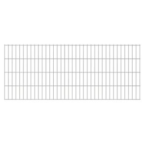 2D Garden Fence Panels 2.008x0.83 m 4 m (Total Length) Silver