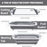 Washing Up Bowl with Integrated Chopping Board 3 in 1 Foldable Vegetable Basket, Basin Tub with Drain, Silicone Cutting Board & Multifunctional Dish Tub for Kitchen and Camping, Grey Image 6