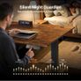 Electric Standing Desk 120x60cm Height Adjustable Desk with 3 Memory Presets & Sit Stand Reminder, Quiet Home Office Computer Desk with LED Display, Cable Holes & Hooks, Rustic Brown Image 5