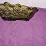 Vintage Indiana Glass Candy Dish Loganberry Berries & Leaves Triangular Green Image 4