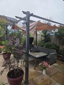 Metal Pergola with Canvas