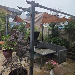 Metal Pergola with Canvas