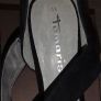 Heeled Suede Black Sandals New Image 4