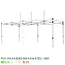Heavy Duty Pop Up Gazebo Steel 40mm Hex 3m x 6m Image 9