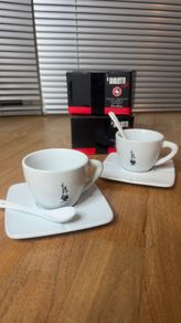 Bialetti 6oz Coffee Cups and Saucers, Set of 2