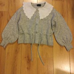 Gorgeous Ladies Cardigan with embroidered collar Size 8 Brand New