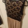Boohoo Black and Nude Lace Dress Image 5