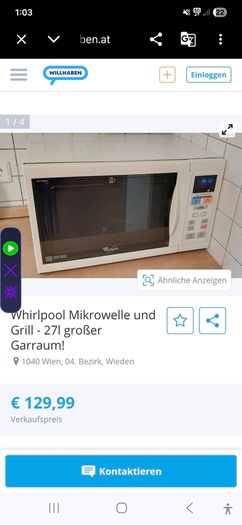 Rare Find Vintage 27L Whirpool Microwave and Grill