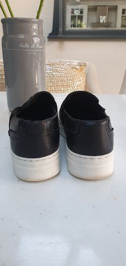 DUNE leather tassel brogue slip-ons Sz 40 (7-7.5UK)