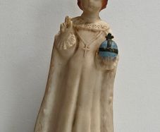 Vintage Rubber Child Of Prague figure, devotional item, verynkitsch