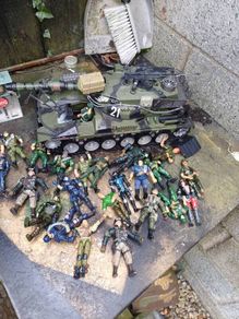 Collection of Figures and Tank