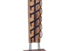 Wine Rack for 6 Bottles 35x35x100 cm Solid Teak Wood