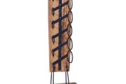 Wine Rack for 6 Bottles 35x35x100 cm Solid Teak Wood