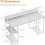 Computer Desk with Shelves, 120 x 50 cm Gaming Desk with Storage, Home Office Table, Modern Simple Style PC Table, Stable Workstation Image 3
