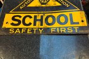 A A School Enamel Sign