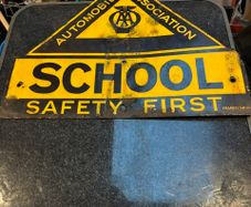 A A School Enamel Sign