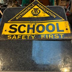 A A School Enamel Sign