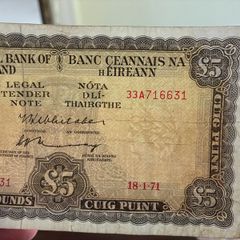 Lady Lavery 5 Pounds 1971 Fine