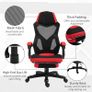 Ergonomic Office Chair Recliner w/footrest Red Image 3